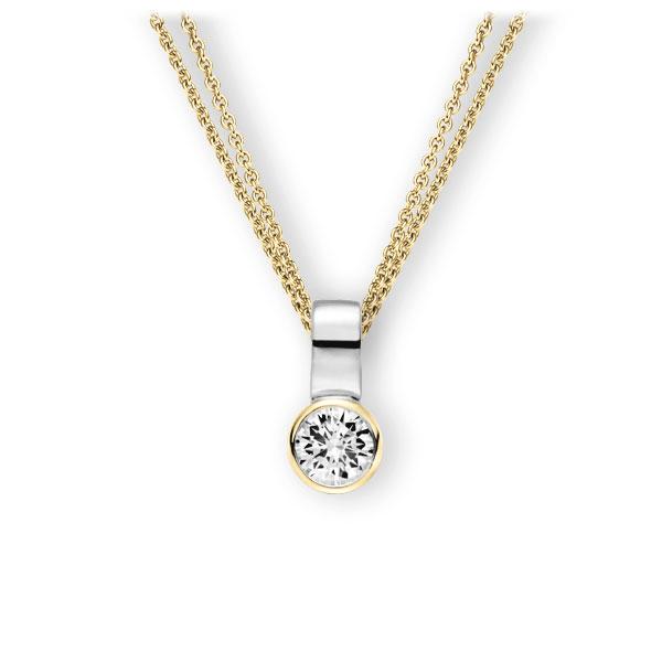 Collier in Gelbgold 585 Weißgold 585 mit 0,7 ct. Brillant tw, vs von 123gold - E-3WIV9-GW5-1IV4XRZ Collier in Gelbgold 585 Weißgold 585 mit 0,7 ct. Brillant tw, vs von 123gold - E-3WIV9-GW5-1IV4XRZ