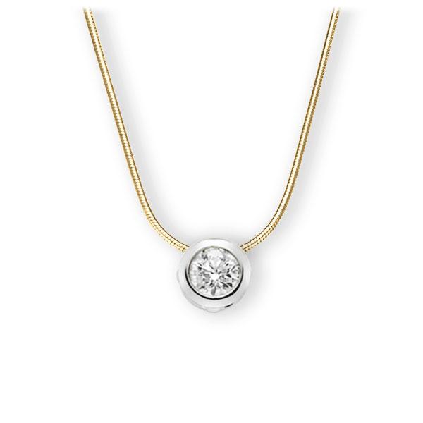 Collier in Gelbgold 585 Weißgold 585 mit 0,7 ct. Brillant tw, vs von 123gold - E-3WJ3Q-GW5-1IV4XRZ Collier in Gelbgold 585 Weißgold 585 mit 0,7 ct. Brillant tw, vs von 123gold - E-3WJ3Q-GW5-1IV4XRZ