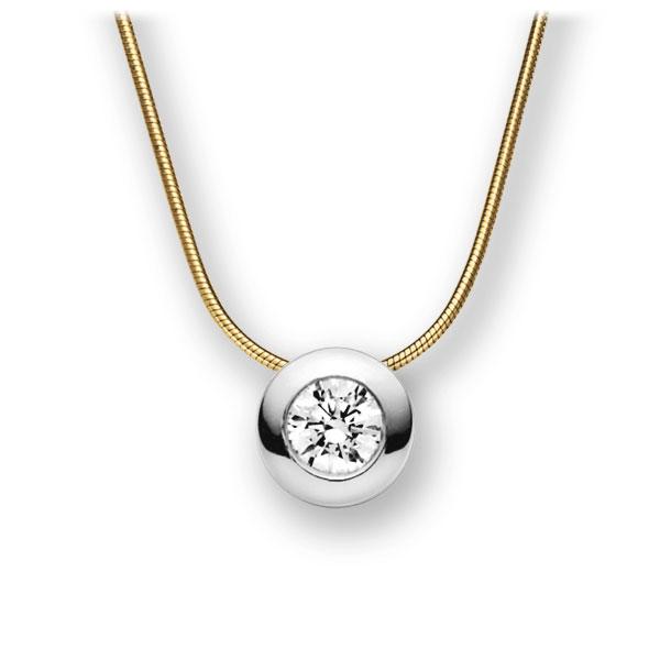 Collier in Gelbgold 585 Weißgold 585 mit 0,7 ct. Brillant tw, vs von acredo - A-10L92A-GW5-1IV4XRZ Collier in Gelbgold 585 Weißgold 585 mit 0,7 ct. Brillant tw, vs von acredo - A-10L92A-GW5-1IV4XRZ