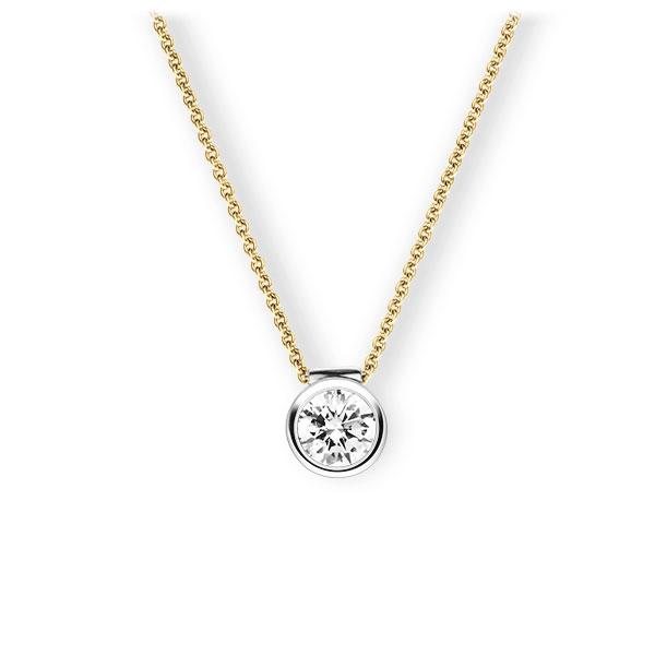 Collier in Gelbgold 585 Weißgold 585 mit 1 ct. Brillant tw, vs von 123gold - E-3VB3V-GW5-1IV64GZ Collier in Gelbgold 585 Weißgold 585 mit 1 ct. Brillant tw, vs von 123gold - E-3VB3V-GW5-1IV64GZ