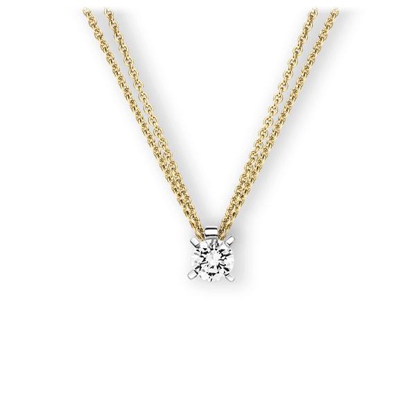 Collier in Gelbgold 585 Weißgold 585 mit 1 ct. Brillant tw, vs von 123gold - E-3WI89-GW5-1IV6K6Z Collier in Gelbgold 585 Weißgold 585 mit 1 ct. Brillant tw, vs von 123gold - E-3WI89-GW5-1IV6K6Z