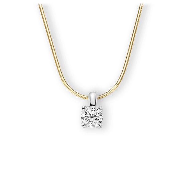 Collier in Gelbgold 585 Weißgold 585 mit 1 ct. Brillant tw, vs von 123gold - E-3WIHL-GW5-1IV6K6Z Collier in Gelbgold 585 Weißgold 585 mit 1 ct. Brillant tw, vs von 123gold - E-3WIHL-GW5-1IV6K6Z