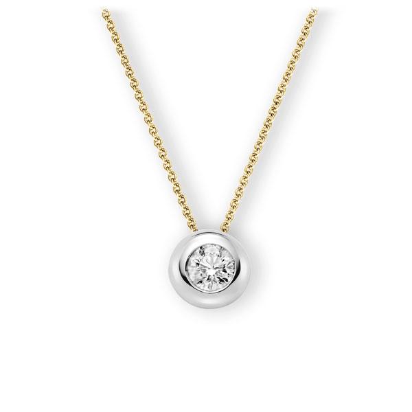 Collier in Gelbgold 585 Weißgold 585 mit 1 ct. Brillant tw, vs von 123gold - E-3WJ79-GW5-1IV64GZ Collier in Gelbgold 585 Weißgold 585 mit 1 ct. Brillant tw, vs von 123gold - E-3WJ79-GW5-1IV64GZ