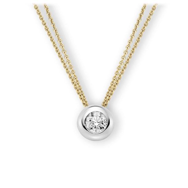 Collier in Gelbgold 585 Weißgold 585 mit 1 ct. Brillant tw, vs von 123gold - E-3WJ87-GW5-1IV64GZ Collier in Gelbgold 585 Weißgold 585 mit 1 ct. Brillant tw, vs von 123gold - E-3WJ87-GW5-1IV64GZ