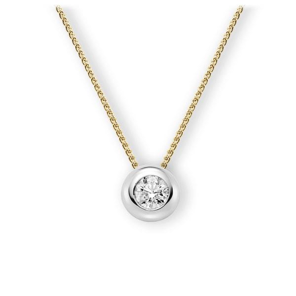 Collier in Gelbgold 585 Weißgold 585 mit 1 ct. Brillant tw, vs von 123gold - E-3WJFZ-GW5-1IV64GZ Collier in Gelbgold 585 Weißgold 585 mit 1 ct. Brillant tw, vs von 123gold - E-3WJFZ-GW5-1IV64GZ