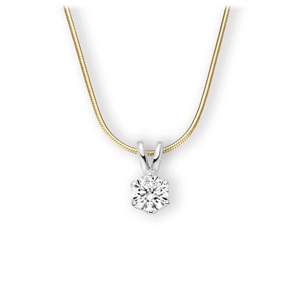 Collier in Gelbgold 585 Weißgold 585 mit 1 ct. Brillant tw, vs von 123gold - E-3WJXF-GW5-1IV56WZ Collier in Gelbgold 585 Weißgold 585 mit 1 ct. Brillant tw, vs von 123gold - E-3WJXF-GW5-1IV56WZ