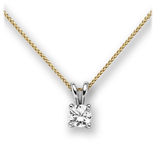 Collier in Gelbgold 585 Weißgold 585 mit 1 ct. Brillant tw, vs von acredo - A-10LA1T-GW5-1IV6K6Z Collier in Gelbgold 585 Weißgold 585 mit 1 ct. Brillant tw, vs von acredo - A-10LA1T-GW5-1IV6K6Z