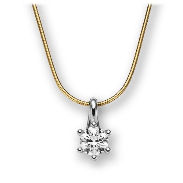 Collier in Gelbgold 585 Weißgold 585 mit 1 ct. Brillant tw, vs von acredo - A-10M07Y-GW5-1IV56WZ Collier in Gelbgold 585 Weißgold 585 mit 1 ct. Brillant tw, vs von acredo - A-10M07Y-GW5-1IV56WZ