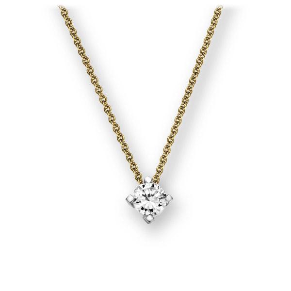 Collier in Gelbgold 585 Weißgold 585 mit zus. 0,15 ct. Brillant tw, vs von 123gold - E-2U788-GW5-1Z84YZ Collier in Gelbgold 585 Weißgold 585 mit zus. 0,15 ct. Brillant tw, vs von 123gold - E-2U788-GW5-1Z84YZ