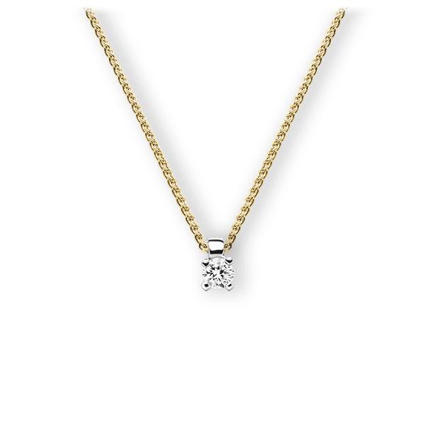 Collier in Gelbgold 585 Weißgold 585 mit zus. 0,15 ct. Brillant tw, vs von 123gold - E-3WIAL-GW5-1Z84YZ Collier in Gelbgold 585 Weißgold 585 mit zus. 0,15 ct. Brillant tw, vs von 123gold - E-3WIAL-GW5-1Z84YZ