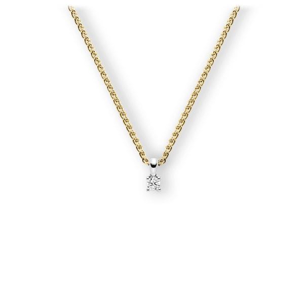 Collier in Gelbgold 585 Weißgold 585 mit zus. 0,15 ct. Brillant tw, vs von 123gold - E-3WII7-GW5-1Z84YZ Collier in Gelbgold 585 Weißgold 585 mit zus. 0,15 ct. Brillant tw, vs von 123gold - E-3WII7-GW5-1Z84YZ