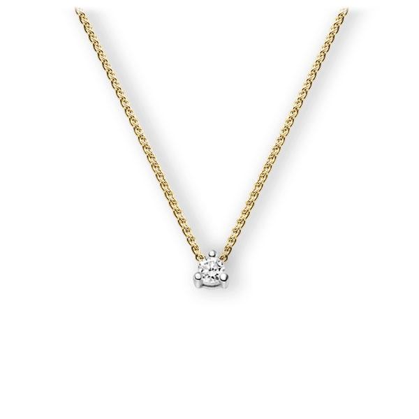 Collier in Gelbgold 585 Weißgold 585 mit zus. 0,15 ct. Brillant tw, vs von 123gold - E-3WK5Q-GW5-1Z84YZ Collier in Gelbgold 585 Weißgold 585 mit zus. 0,15 ct. Brillant tw, vs von 123gold - E-3WK5Q-GW5-1Z84YZ