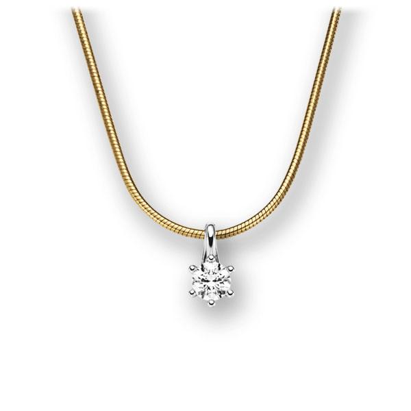 Collier in Gelbgold 585 Weißgold 585 mit zus. 0,15 ct. Brillant tw, vs von acredo - A-10M6AW-GW5-1TN9IZ Collier in Gelbgold 585 Weißgold 585 mit zus. 0,15 ct. Brillant tw, vs von acredo - A-10M6AW-GW5-1TN9IZ