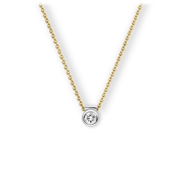 Collier in Gelbgold 585 Weißgold 585 mit zus. 0,1 ct. Brillant tw, vs von 123gold - E-3VB3L-GW5-1Z8K4Z Collier in Gelbgold 585 Weißgold 585 mit zus. 0,1 ct. Brillant tw, vs von 123gold - E-3VB3L-GW5-1Z8K4Z