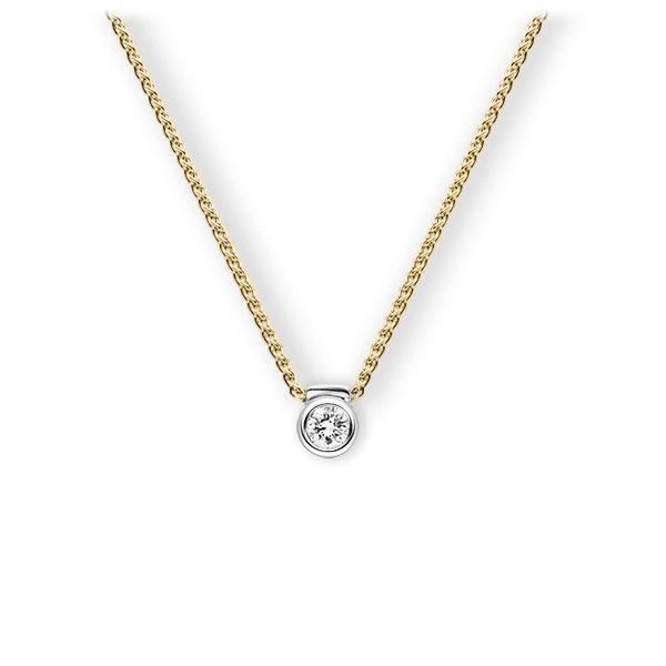 Collier in Gelbgold 585 Weißgold 585 mit zus. 0,1 ct. Brillant tw, vs von 123gold - E-3VBC0-GW5-1Z8K4Z Collier in Gelbgold 585 Weißgold 585 mit zus. 0,1 ct. Brillant tw, vs von 123gold - E-3VBC0-GW5-1Z8K4Z