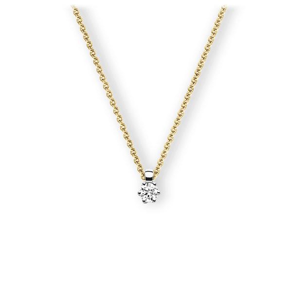 Collier in Gelbgold 585 Weißgold 585 mit zus. 0,1 ct. Brillant tw, vs von 123gold - E-3VBE4-GW5-1TMRBZ Collier in Gelbgold 585 Weißgold 585 mit zus. 0,1 ct. Brillant tw, vs von 123gold - E-3VBE4-GW5-1TMRBZ