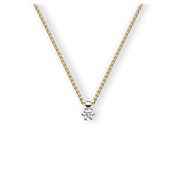 Collier in Gelbgold 585 Weißgold 585 mit zus. 0,1 ct. Brillant tw, vs von 123gold - E-3VBJZ-GW5-1TMRBZ Collier in Gelbgold 585 Weißgold 585 mit zus. 0,1 ct. Brillant tw, vs von 123gold - E-3VBJZ-GW5-1TMRBZ