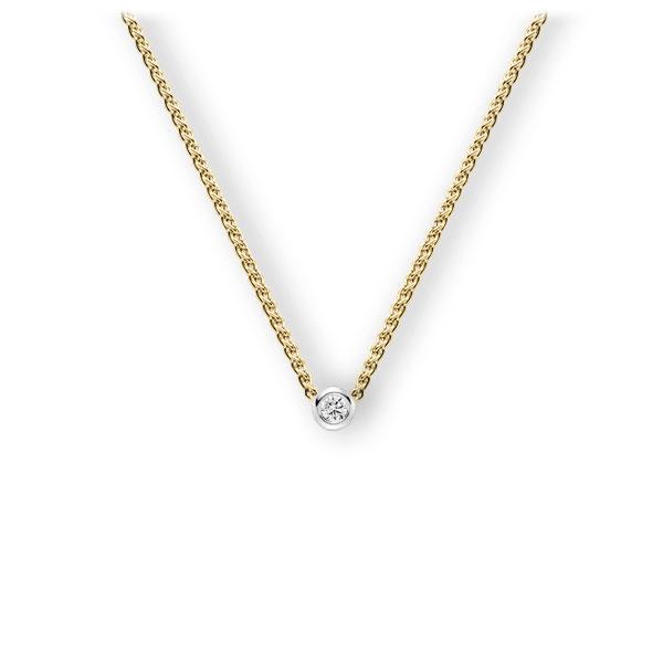 Collier in Gelbgold 585 Weißgold 585 mit zus. 0,1 ct. Brillant tw, vs von 123gold - E-3WJKE-GW5-1Z8K4Z Collier in Gelbgold 585 Weißgold 585 mit zus. 0,1 ct. Brillant tw, vs von 123gold - E-3WJKE-GW5-1Z8K4Z