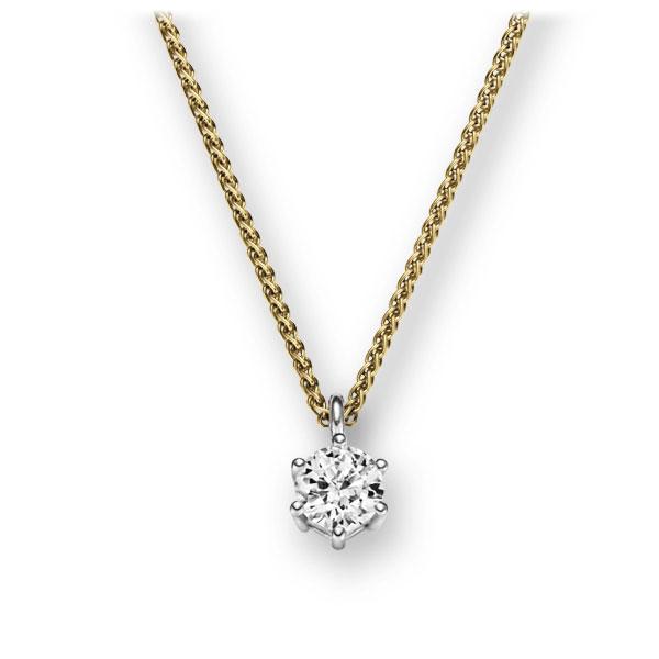 Collier in Gelbgold 585 Weißgold 585 mit zus. 0,25 ct. Brillant tw, vs von 123gold - E-2U6RA-GW5-1TMYJZ Collier in Gelbgold 585 Weißgold 585 mit zus. 0,25 ct. Brillant tw, vs von 123gold - E-2U6RA-GW5-1TMYJZ