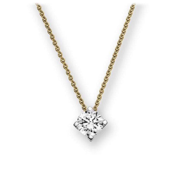Collier in Gelbgold 585 Weißgold 585 mit zus. 0,25 ct. Brillant tw, vs von 123gold - E-2U78A-GW5-1TT9JZ Collier in Gelbgold 585 Weißgold 585 mit zus. 0,25 ct. Brillant tw, vs von 123gold - E-2U78A-GW5-1TT9JZ
