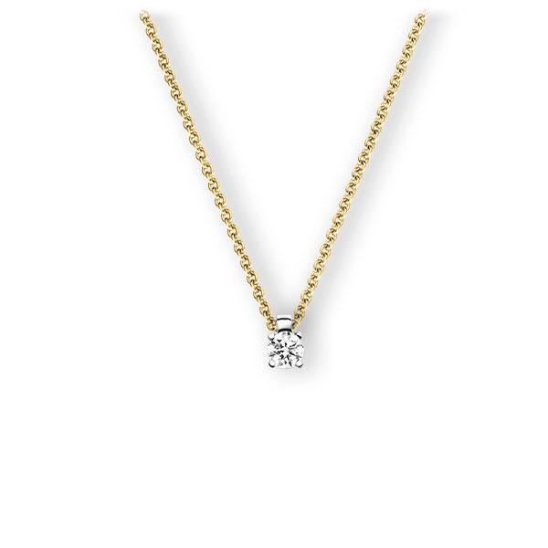 Collier in Gelbgold 585 Weißgold 585 mit zus. 0,25 ct. Brillant tw, vs von 123gold - E-3WI5A-GW5-1TT9JZ Collier in Gelbgold 585 Weißgold 585 mit zus. 0,25 ct. Brillant tw, vs von 123gold - E-3WI5A-GW5-1TT9JZ
