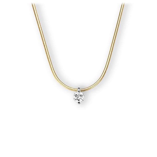Collier in Gelbgold 585 Weißgold 585 mit zus. 0,2 ct. Brillant tw, vs von 123gold - E-3VBVI-GW5-1TNH9Z Collier in Gelbgold 585 Weißgold 585 mit zus. 0,2 ct. Brillant tw, vs von 123gold - E-3VBVI-GW5-1TNH9Z
