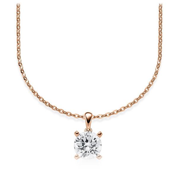 Collier in roodgoud 14 kt. met 1 ct. Briljant tw,vs van Steinberg - Q-ZLJ7W-RR5-1IV6K6Z Collier in roodgoud 14 kt. met 1 ct. Briljant tw,vs van Steinberg - Q-ZLJ7W-RR5-1IV6K6Z