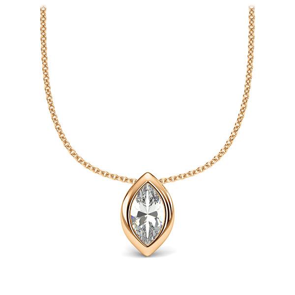 Collier in Roségold 585 mit zus. 0,5 ct. tw, vs von 123gold - E-11H4WN-EE5-1TJ9H9Z Collier in Roségold 585 mit zus. 0,5 ct. tw, vs von 123gold - E-11H4WN-EE5-1TJ9H9Z