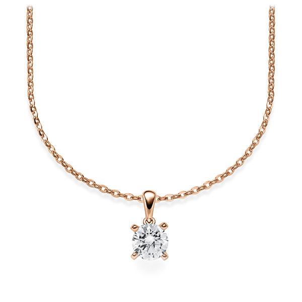 Collier in Rotgold 585 mit 0,5 ct. Brillant tw, vs von Steinberg - Q-ZLJ7M-RR5-1IV4KGZ Collier in Rotgold 585 mit 0,5 ct. Brillant tw, vs von Steinberg - Q-ZLJ7M-RR5-1IV4KGZ