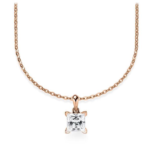 Collier in Rotgold 585 mit 0,5 ct. Prinzess-Diamant tw, vs von Steinberg - Q-ZLF0Q-RR5-UZDHGZ Collier in Rotgold 585 mit 0,5 ct. Prinzess-Diamant tw, vs von Steinberg - Q-ZLF0Q-RR5-UZDHGZ