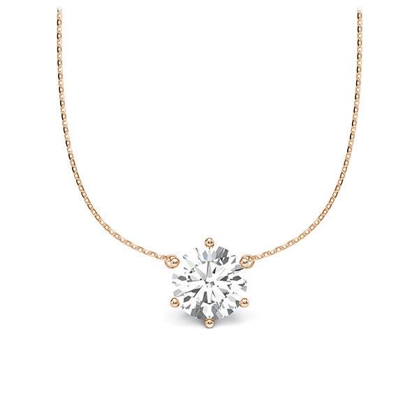 Collier in Rotgold 585 mit 1 ct. Brillant tw, vs von Steinberg - Q-ZLCSR-RR5-1IV56WZ Collier in Rotgold 585 mit 1 ct. Brillant tw, vs von Steinberg - Q-ZLCSR-RR5-1IV56WZ