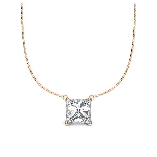 Collier in Rotgold 585 mit 1 ct. Prinzess-Diamant tw, vs von Steinberg - Q-ZLEZA-RR5-V9BCLZ Collier in Rotgold 585 mit 1 ct. Prinzess-Diamant tw, vs von Steinberg - Q-ZLEZA-RR5-V9BCLZ