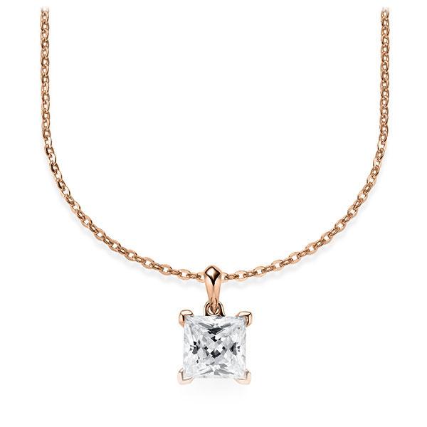 Collier in Rotgold 585 mit 1 ct. Prinzess-Diamant tw, vs von Steinberg - Q-ZLF0V-RR5-V9BCLZ Collier in Rotgold 585 mit 1 ct. Prinzess-Diamant tw, vs von Steinberg - Q-ZLF0V-RR5-V9BCLZ