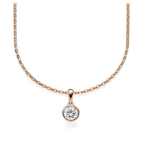 Collier in Rotgold 585 mit zus. 0,25 ct. Brillant tw, si von Steinberg - Q-ZLFHP-RR5-1U125DZ Collier in Rotgold 585 mit zus. 0,25 ct. Brillant tw, si von Steinberg - Q-ZLFHP-RR5-1U125DZ