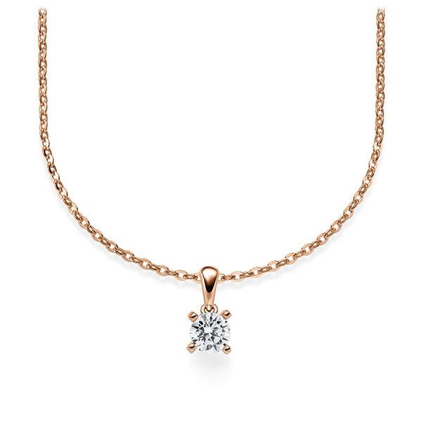 Collier in Rotgold 585 mit zus. 0,25 ct. Brillant tw, si von Steinberg - Q-ZLJ73-RR5-1U12I6Z Collier in Rotgold 585 mit zus. 0,25 ct. Brillant tw, si von Steinberg - Q-ZLJ73-RR5-1U12I6Z