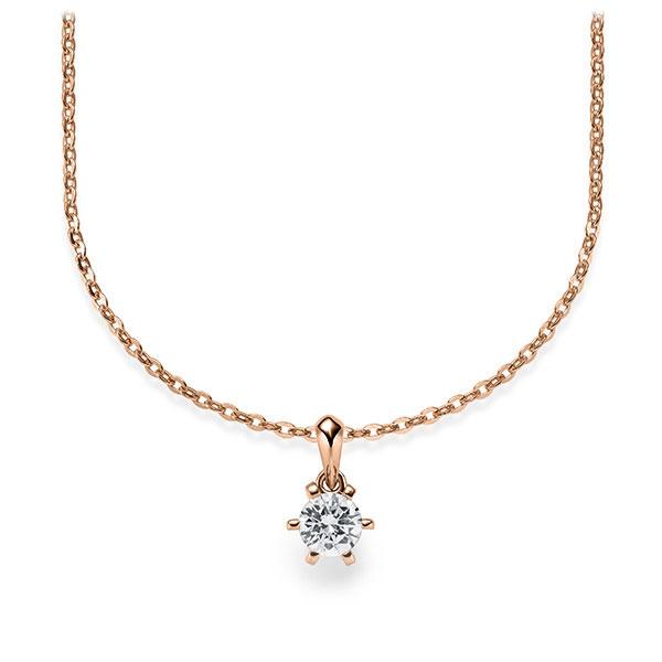 Collier in Rotgold 585 mit zus. 0,25 ct. Brillant tw, vs von Steinberg - Q-ZLCHQ-RR5-1U0ZYXZ Collier in Rotgold 585 mit zus. 0,25 ct. Brillant tw, vs von Steinberg - Q-ZLCHQ-RR5-1U0ZYXZ
