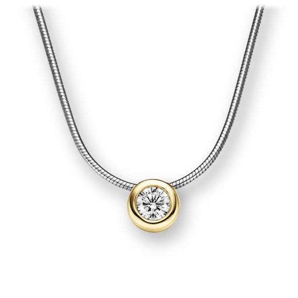 Collier in Weißgold 585 Gelbgold 585 mit 0,3 ct. Brillant tw, vs von 123gold - E-2TWYH-WG5-1IV5DGZ Collier in Weißgold 585 Gelbgold 585 mit 0,3 ct. Brillant tw, vs von 123gold - E-2TWYH-WG5-1IV5DGZ