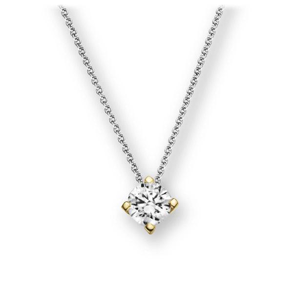 Collier in Weißgold 585 Gelbgold 585 mit 0,3 ct. Brillant tw, vs von 123gold - E-2U78J-WG5-1IV6N1Z Collier in Weißgold 585 Gelbgold 585 mit 0,3 ct. Brillant tw, vs von 123gold - E-2U78J-WG5-1IV6N1Z