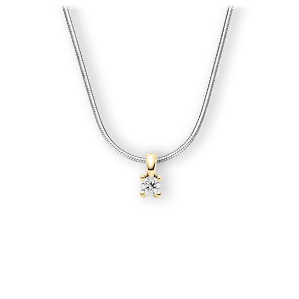 Collier in Weißgold 585 Gelbgold 585 mit 0,3 ct. Brillant tw, vs von 123gold - E-3WIGG-WG5-1IV6N1Z Collier in Weißgold 585 Gelbgold 585 mit 0,3 ct. Brillant tw, vs von 123gold - E-3WIGG-WG5-1IV6N1Z