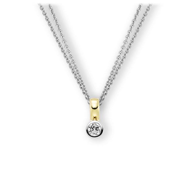 Collier in Weißgold 585 Gelbgold 585 mit 0,3 ct. Brillant tw, vs von 123gold - E-3WIVC-WG5-1IV5DGZ Collier in Weißgold 585 Gelbgold 585 mit 0,3 ct. Brillant tw, vs von 123gold - E-3WIVC-WG5-1IV5DGZ