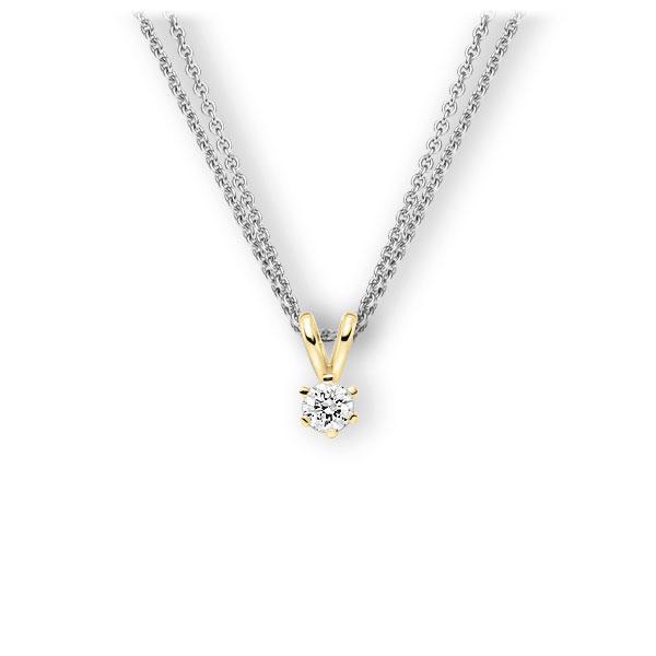 Collier in Weißgold 585 Gelbgold 585 mit 0,3 ct. Brillant tw, vs von 123gold - E-3WJUF-WG5-1IV54LZ Collier in Weißgold 585 Gelbgold 585 mit 0,3 ct. Brillant tw, vs von 123gold - E-3WJUF-WG5-1IV54LZ