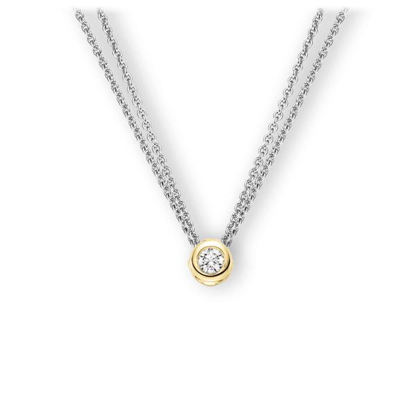 Collier in Weißgold 585 Gelbgold 585 mit 0,3 ct. Brillant tw, vs von 123gold - E-3WZVA-WG5-1IV5DGZ Collier in Weißgold 585 Gelbgold 585 mit 0,3 ct. Brillant tw, vs von 123gold - E-3WZVA-WG5-1IV5DGZ