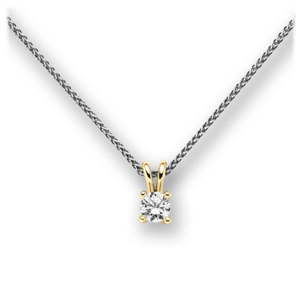 Collier in Weißgold 585 Gelbgold 585 mit 0,3 ct. Brillant tw, vs von acredo - A-10L8QE-WG5-1IV6N1Z Collier in Weißgold 585 Gelbgold 585 mit 0,3 ct. Brillant tw, vs von acredo - A-10L8QE-WG5-1IV6N1Z