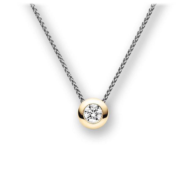 Collier in Weißgold 585 Gelbgold 585 mit 0,3 ct. Brillant tw, vs von acredo - A-11IBVX-WG5-1IV5DGZ Collier in Weißgold 585 Gelbgold 585 mit 0,3 ct. Brillant tw, vs von acredo - A-11IBVX-WG5-1IV5DGZ
