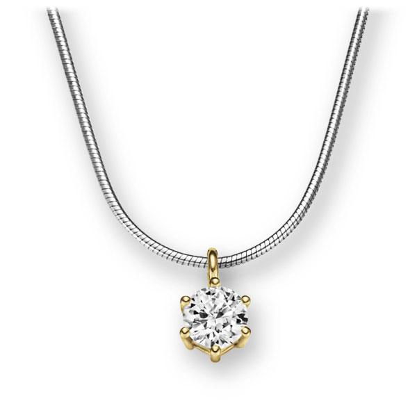 Collier in Weißgold 585 Gelbgold 585 mit 0,4 ct. Brillant tw, vs von 123gold - E-2U6K4-WG5-1IV561Z Collier in Weißgold 585 Gelbgold 585 mit 0,4 ct. Brillant tw, vs von 123gold - E-2U6K4-WG5-1IV561Z