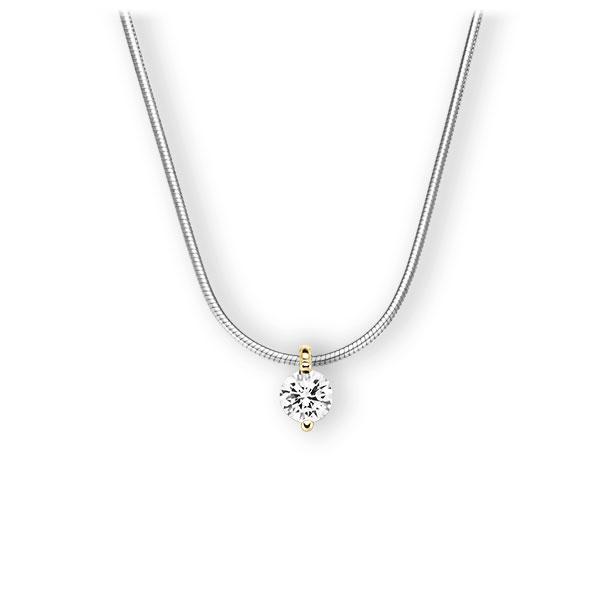Collier in Weißgold 585 Gelbgold 585 mit 0,4 ct. Brillant tw, vs von 123gold - E-3VBVR-WG5-1IV4F1Z Collier in Weißgold 585 Gelbgold 585 mit 0,4 ct. Brillant tw, vs von 123gold - E-3VBVR-WG5-1IV4F1Z
