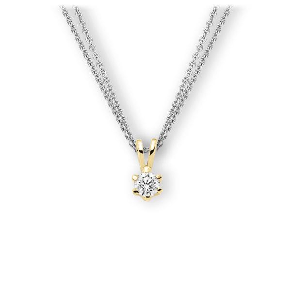 Collier in Weißgold 585 Gelbgold 585 mit 0,4 ct. Brillant tw, vs von 123gold - E-3WJVJ-WG5-1IV561Z Collier in Weißgold 585 Gelbgold 585 mit 0,4 ct. Brillant tw, vs von 123gold - E-3WJVJ-WG5-1IV561Z