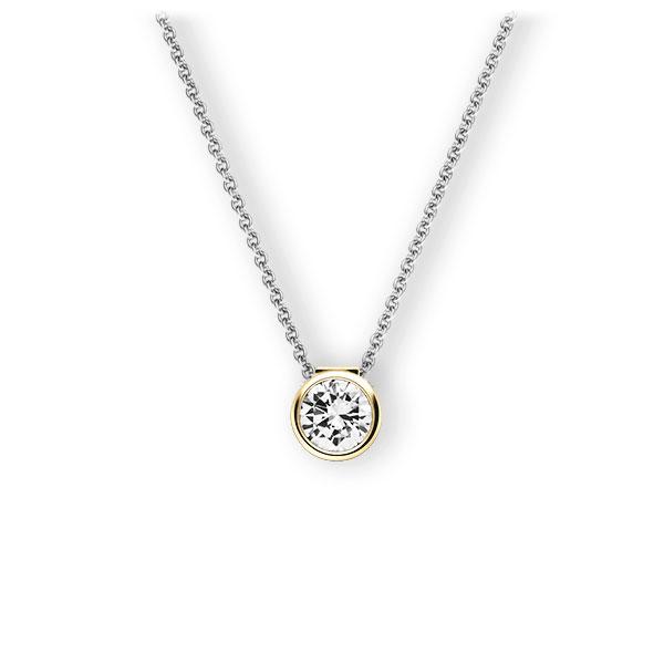 Collier in Weißgold 585 Gelbgold 585 mit 0,5 ct. Brillant tw, vs von 123gold - E-3VB42-WG5-1IV4L1Z Collier in Weißgold 585 Gelbgold 585 mit 0,5 ct. Brillant tw, vs von 123gold - E-3VB42-WG5-1IV4L1Z