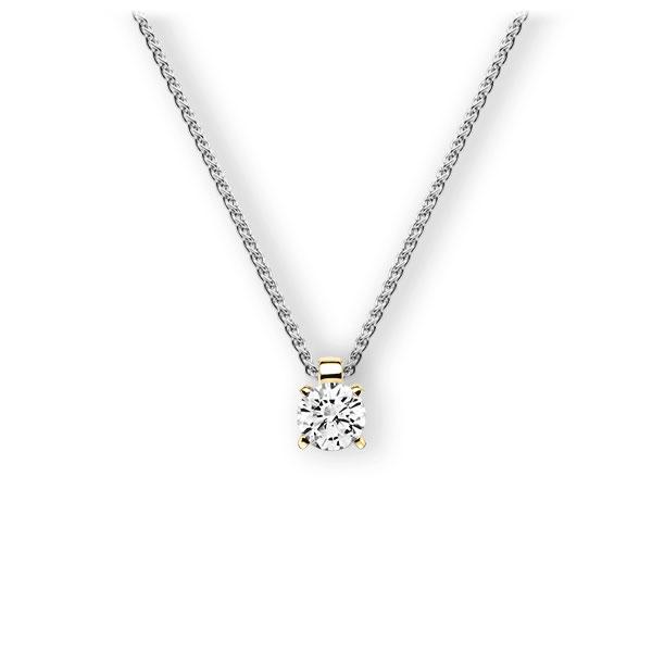 Collier in Weißgold 585 Gelbgold 585 mit 0,5 ct. Brillant tw, vs von 123gold - E-3WIAT-WG5-1IV4KGZ Collier in Weißgold 585 Gelbgold 585 mit 0,5 ct. Brillant tw, vs von 123gold - E-3WIAT-WG5-1IV4KGZ