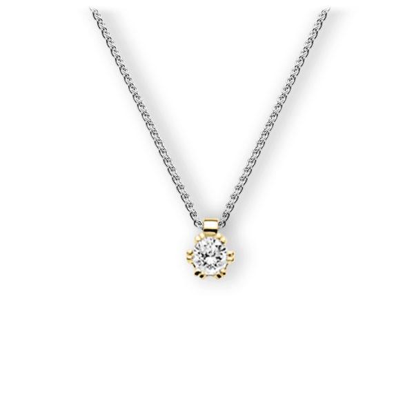 Collier in Weißgold 585 Gelbgold 585 mit 0,5 ct. Brillant tw, vs von 123gold - E-3WIRC-WG5-1IV54BZ Collier in Weißgold 585 Gelbgold 585 mit 0,5 ct. Brillant tw, vs von 123gold - E-3WIRC-WG5-1IV54BZ